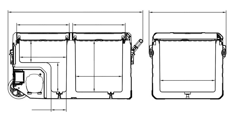 Carbest Frigo portatile DualCooler 72L con ruote